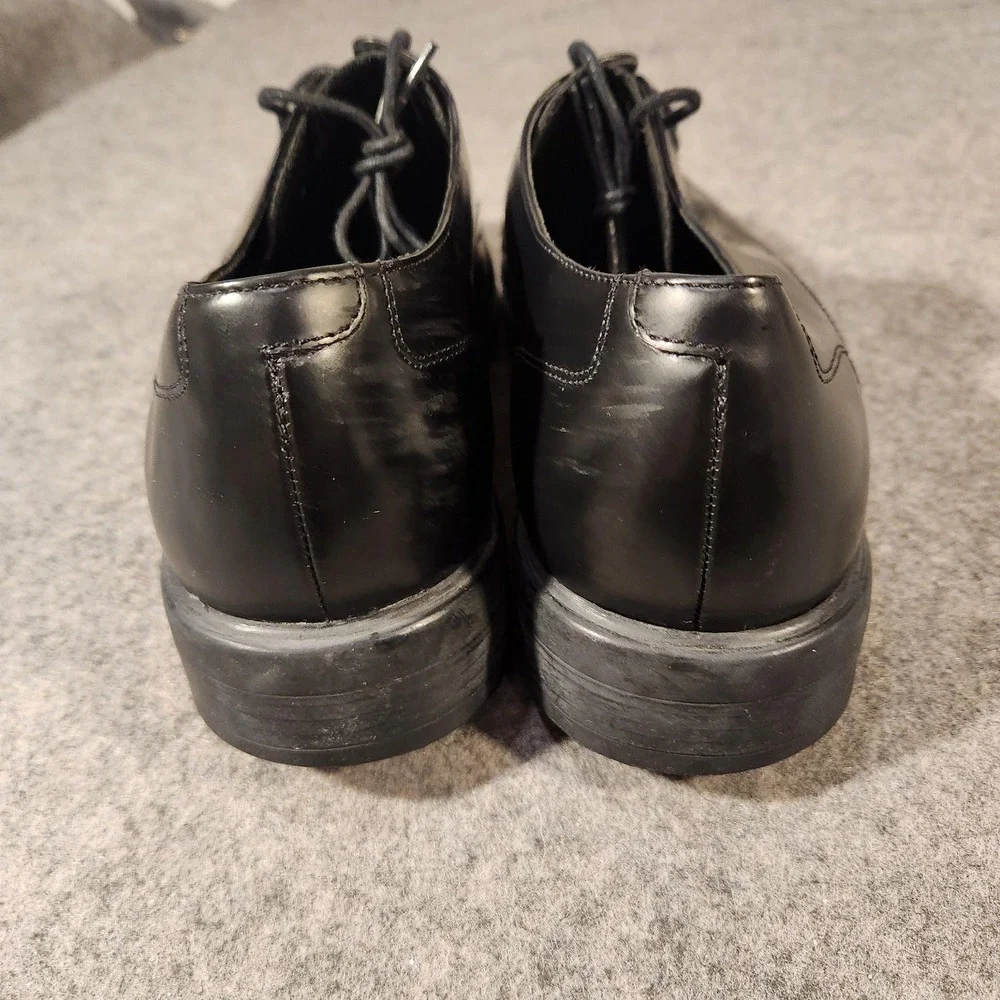 Cole Haan Shoes Mens Size 9.5 Black Leather Derby Apron Dress C10596‎